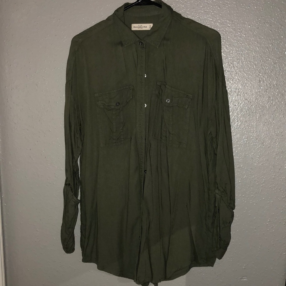 Olive Green A&F button down